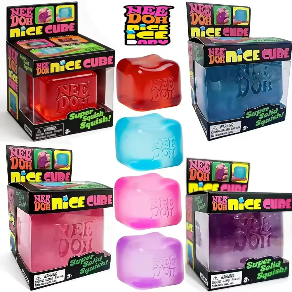 Needoh Nice Cube, Sensory Toys, Anti-Stress Blocks, Stress Relief Jigsaw