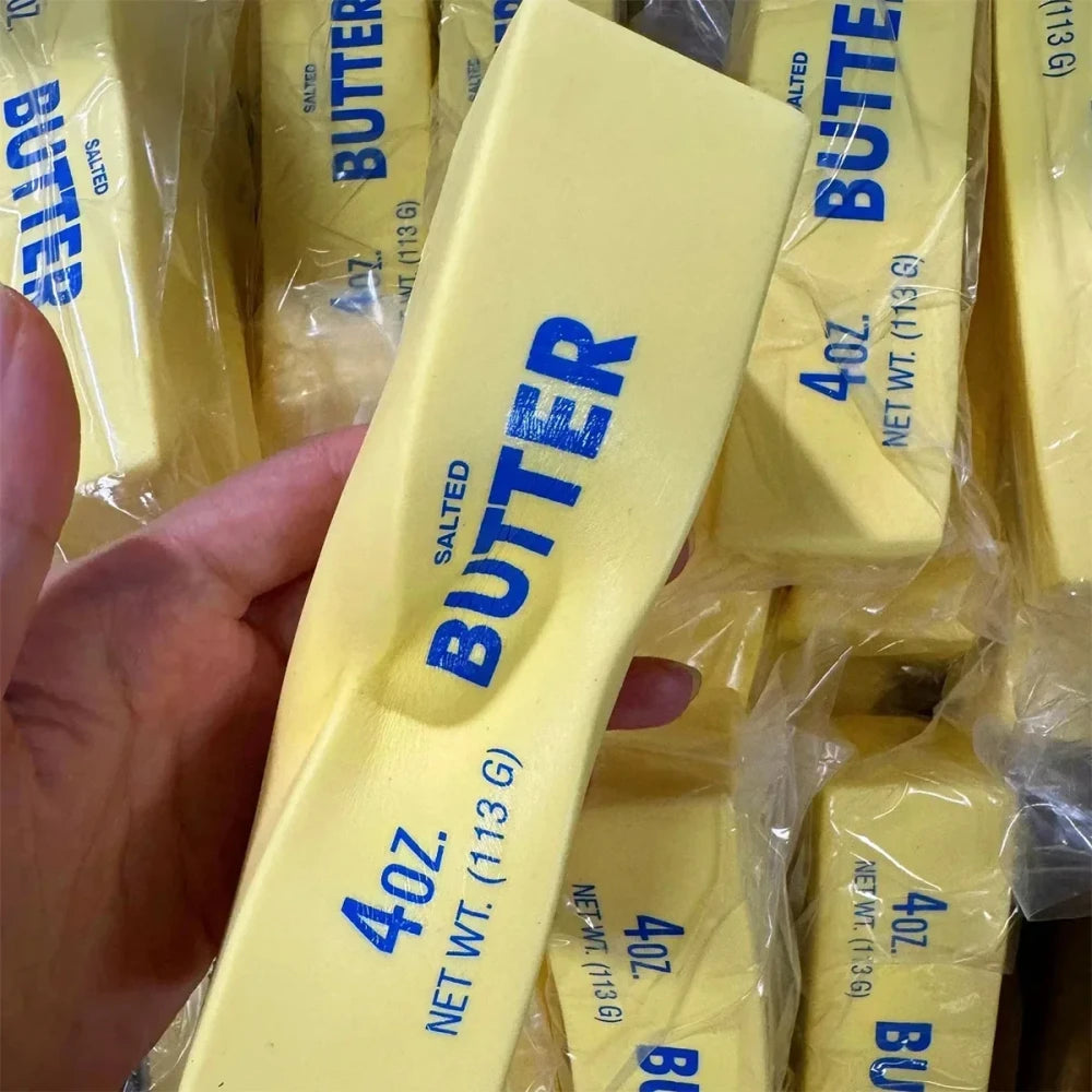 Soft Slow Rebound Butter Stick Squeezing Toy Realistic Butter Sticks Decompression Fidget Toy